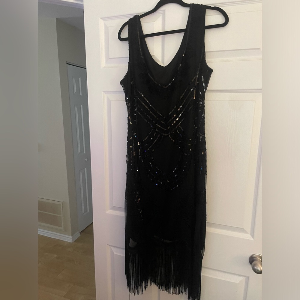 Black flapper dress